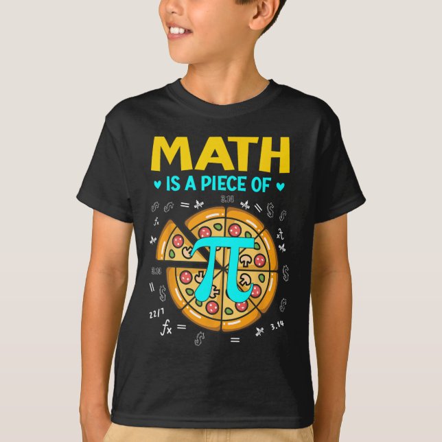 Camiseta Pi Day 3.14 Math É Um Piece De Pizza Bitmoney Star (Frente)