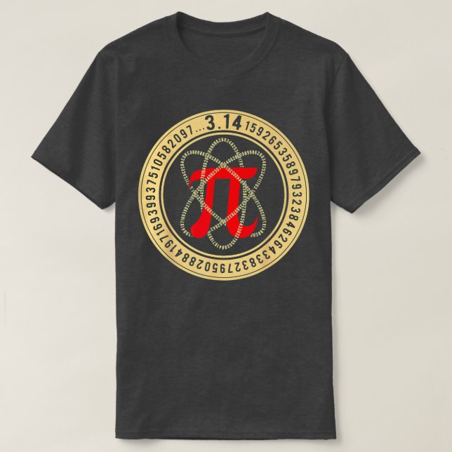 Camiseta Pi Day Atom Pi Math Geek Science Amplia Premium (Frente do Design)