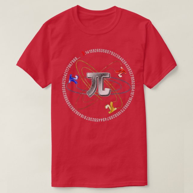 Camiseta Pi Day Atom Pi Math Geek Science Amplia Professore (Frente do Design)