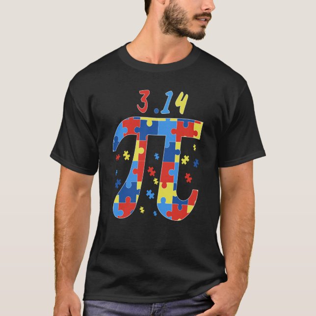 Camiseta Pi Day Autism Puzzle Math Teacher Student Mathemat (Frente)