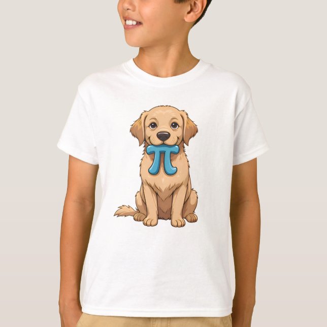 Camiseta Pi Day Dog Com Símbolo Pi | Feliz Pi Day Math (Frente)