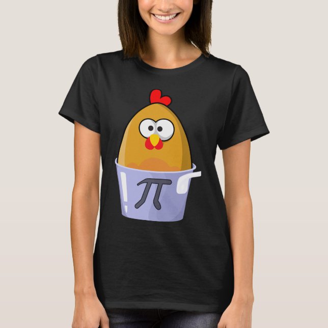Camiseta Pi Day Humorous Chicken Pote Pie Math Novelty (Frente)