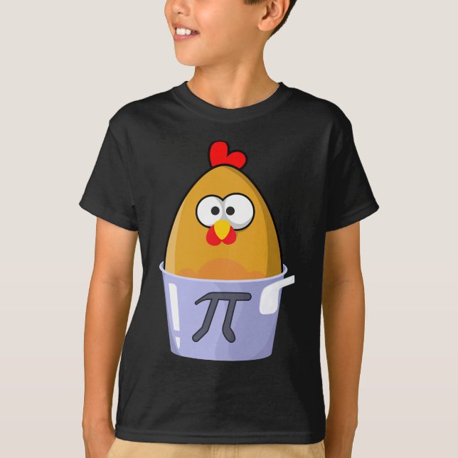 Camiseta Pi Day Humorous Chicken Pote Pie Math Novelty (Frente)