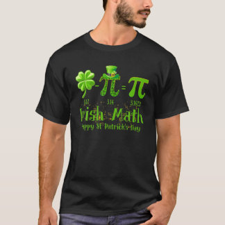 Camiseta Pi Day Irish Math Shamrock Matemático Rua Dia De P