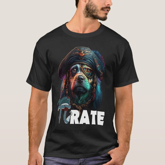 Camiseta Pi Day Pi rate Dog 314 Funny Math Science Teacher  (Frente)
