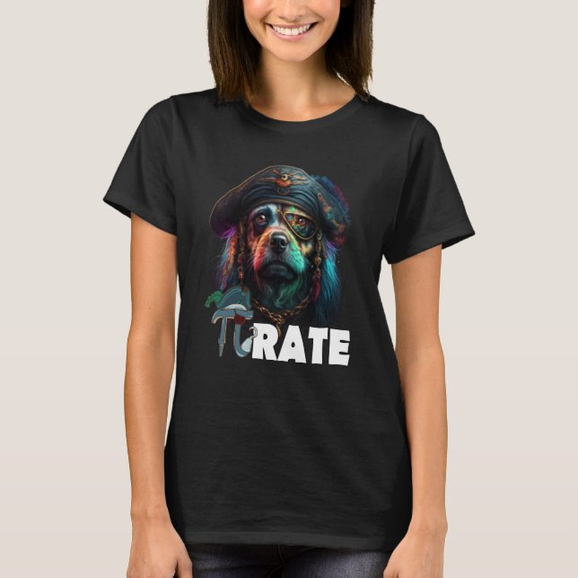 Camiseta Pi Day Pi rate Dog 314 Math Science Teacher Dog Pi (Frente)