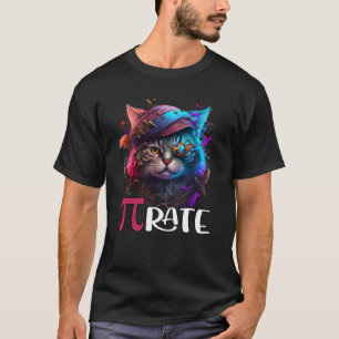 Camiseta Pi Day Pirate Cat 3 14 Professor De Ciência Da Mat