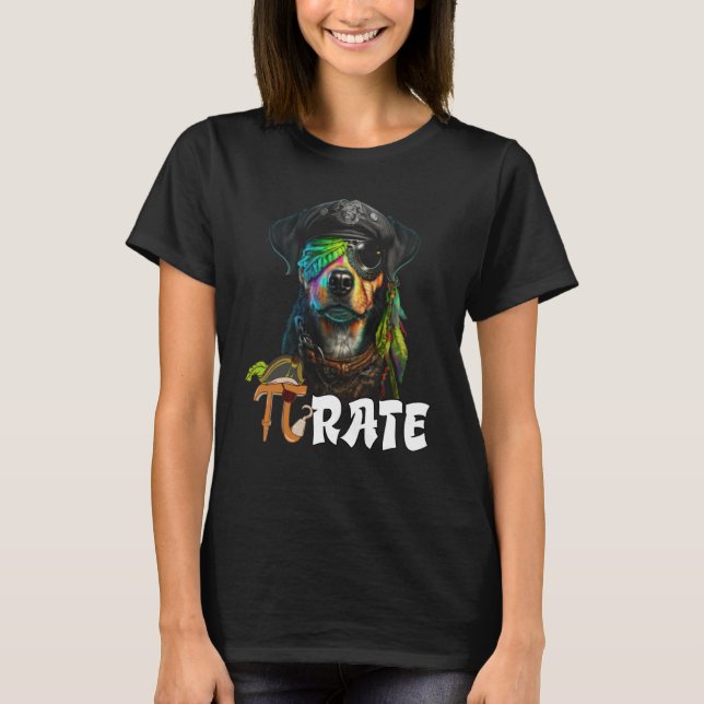 Camiseta Pi Day Pirate Dog 3 14 Math Science Teacher Pi Rat (Frente)