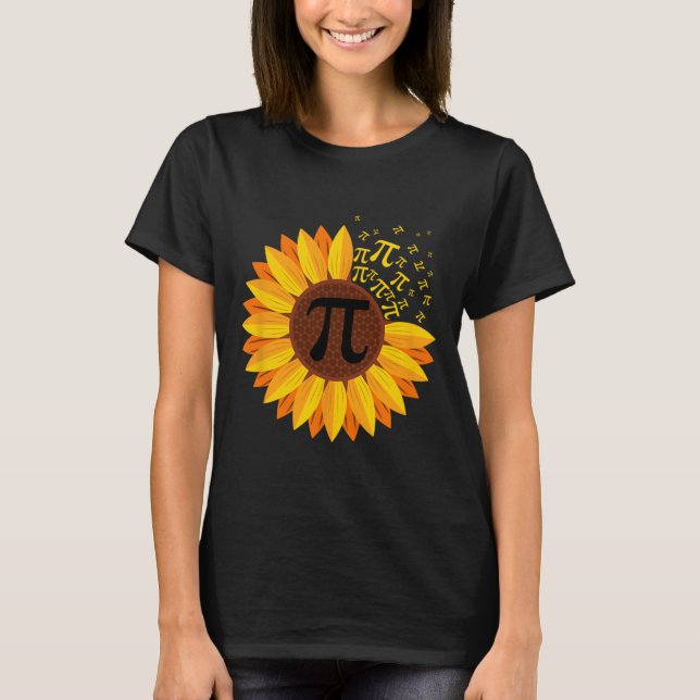 Camiseta Pi Day Sunflower Pi Number Símbolo Math Themed Sci (Frente)