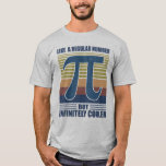 Camiseta Pi Like a Regular Number But Infinitely Cooler<br><div class="desc">Celebrate in style with this cool pi day desing 3, 14 mathematical ratio 3, 14159 with PI symbol on it, for every maths geeks and nerds studying algebra, geometry, calculus, or trigonometry, Mathematic, On 14 March or Pi Day A funny Maths Enthusiast, Mathematician, Pi Fans Funny desing for men, women,...</div>