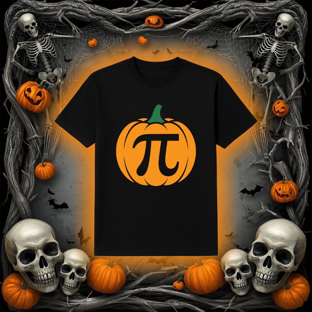 Camiseta Pi Pumpkin | Engraçado Halloween Matemático (Criador carregado)