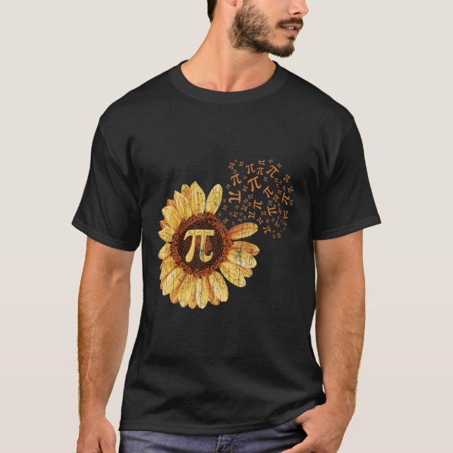 Camiseta Pi Roupa Pi Dia Girassol Aposentado Math Engraçado (Frente)