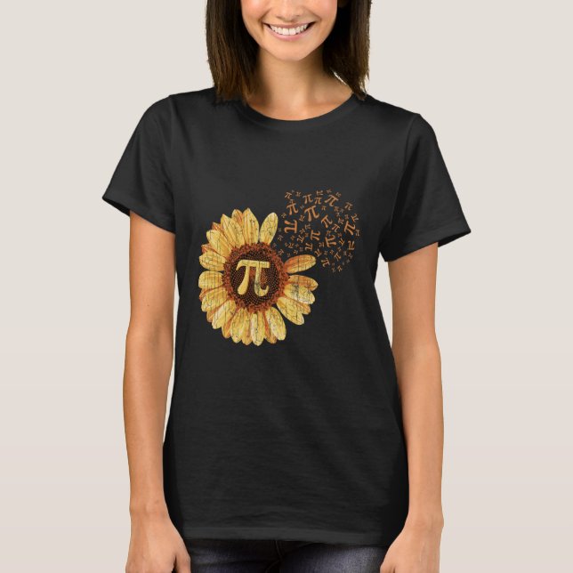Camiseta Pi Roupa Pi Dia Girassol Aposentado Math Engraçado (Frente)