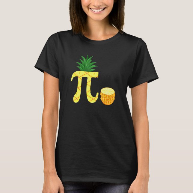 Camiseta Pi - Símbolo Geek Matemático Pineapple Professor (Frente)