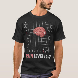 Camiseta Piada 67 Meme Matemática Seis Sete Professor Brain