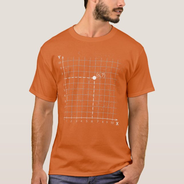 Camiseta Piada 67 Plano de Coordenadas Gráficas Professor d (Frente)