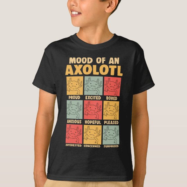 Camiseta Piada Anfíbia do Humor Axolotl Kawaii (Frente)