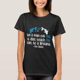 Camiseta Piada Anti Joe Biden Sarcástico Divertido de Pesca