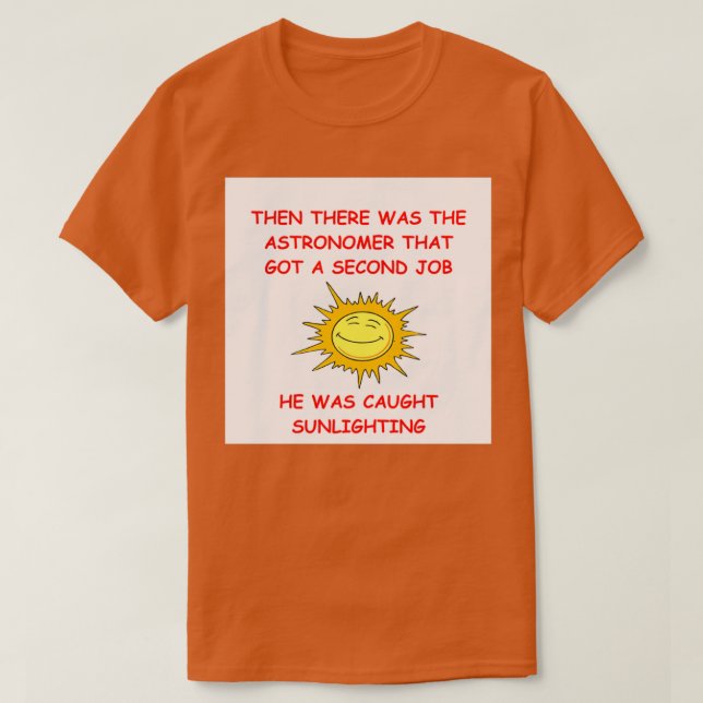 Camiseta Piada astronômica 18 (Frente do Design)