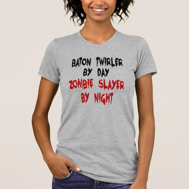 Camiseta Piada Baton Twirler Zombie (Frente)