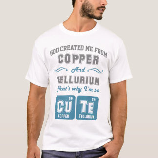 Camiseta Piada bonito do cobre e do telúrio