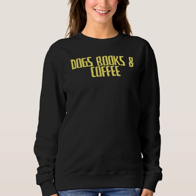 Camiseta Piada Cães Sarcásticos Livros e Café (Frente)