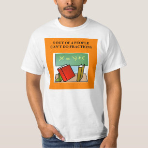 Camiseta piada da matemática da fração