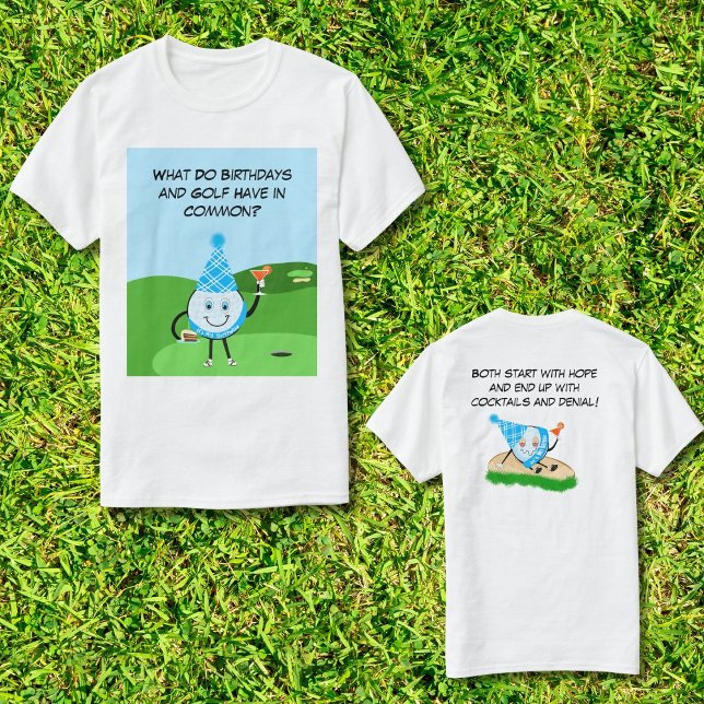 Camiseta Piada de Aniversário Divertida de Bola de Golfe (Criador carregado)