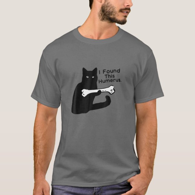 Camiseta Piada De Arma - Encontrei Este Humero - Gato Gato  (Frente)