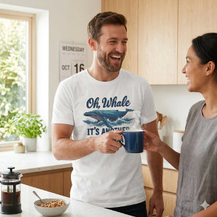 Camiseta Piada de Baleia Engraçada "Oh Baleia" Design de Qu