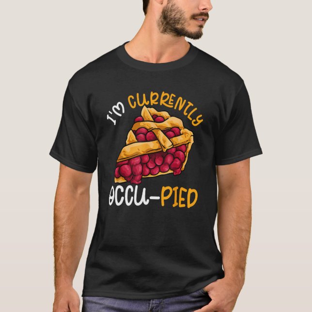 Camiseta Piada De Candeeiro De comida Ocupado Atualmente Oc (Frente)