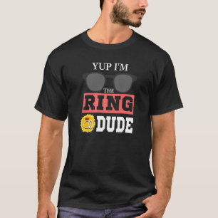 Camiseta Piada de Cara de Sunglass de Casamento Yup Eu sou 