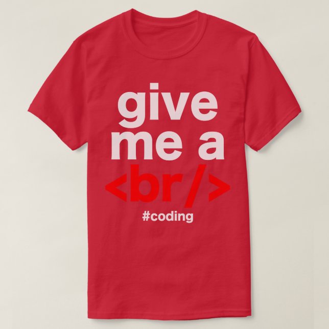 Camiseta Piada de codificação do programador (Frente do Design)