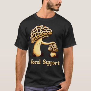 Camiseta Piada de Cogumelo Morel Apoio Micólogo Micologia