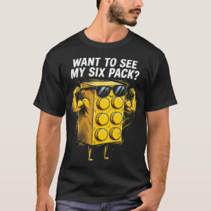 Camiseta Piada de comida de seis pack engraçado humor fitne