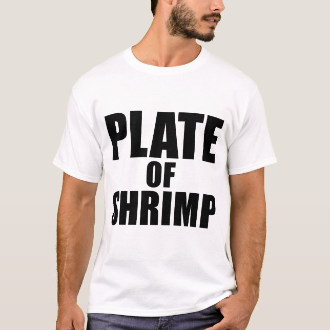 Camiseta Piada de Comida de Shrimp Novelty Engraçado (Frente)