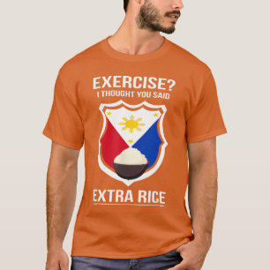 Camiseta Piada de comida filipina engraçada arroz Filipinas
