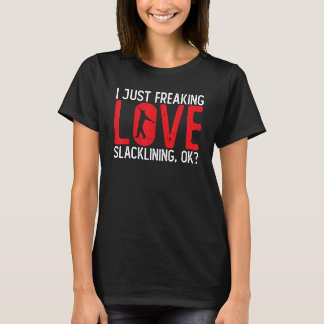 Camiseta Piada de Disparo Acrobática Slackliner (Frente)