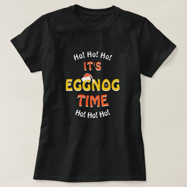 Camiseta piada de eggnog de férias (Frente do Design)