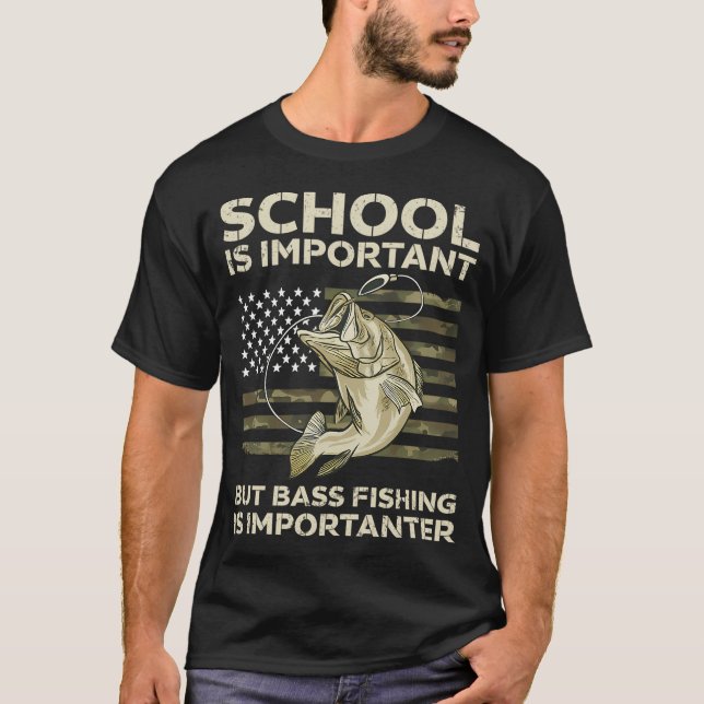 Camiseta Piada de Escola de Pesca de Robalo Engraçada (Frente)