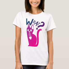 Camiseta  Piada de Gato Divertida Gradiente Magenta Mínimo 