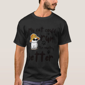 Camiseta Piada de Gato Engraçada Sarcasmo Político Dito de 
