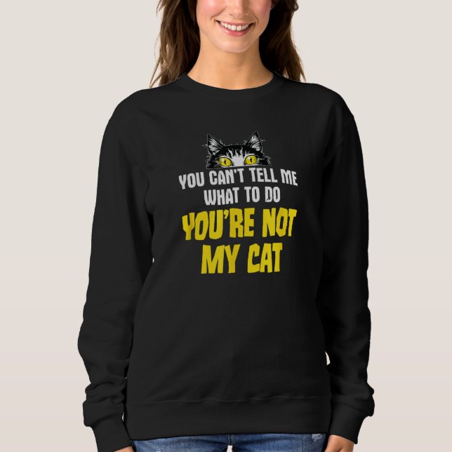 Camiseta Piada de Gato Sarcástico, você não pode me dizer o (Frente)