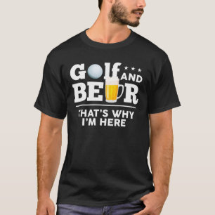 Camiseta Piada De Golfe E De Cerveja Pai Funerária Bebendo