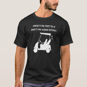 Camiseta Piada de Golfe Humor 1º Curso Golfe Gravação 1rua