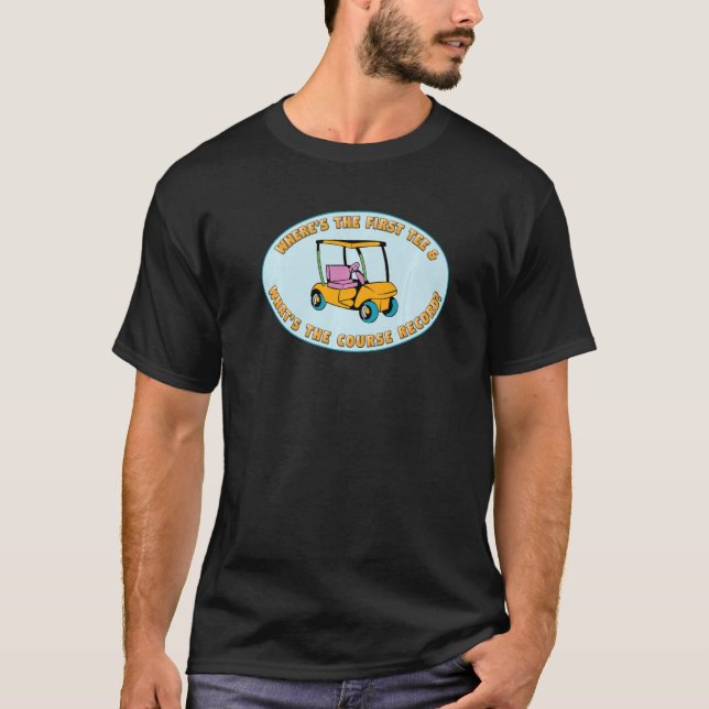 Camiseta Piada de Golfe Humor Primeiro Curso Golfe Registro (Frente)
