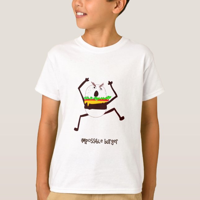 Camiseta piada de hambúrguer impossível (Frente)