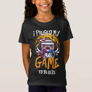 Camiseta Piada de Humor do Jogador de Vídeo Eu Pausei Meu 