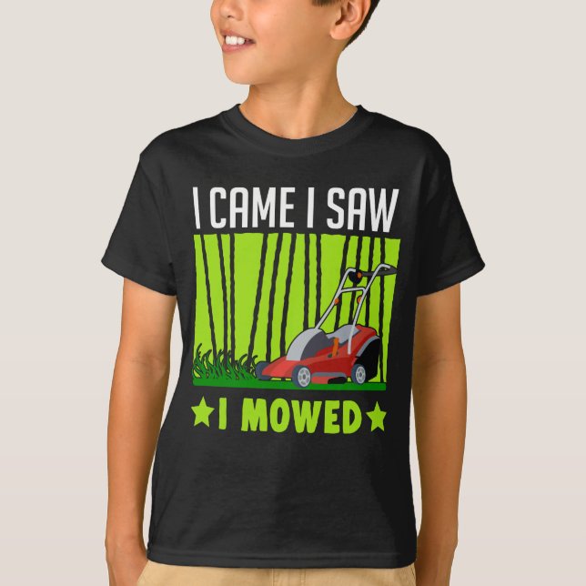 Camiseta Piada de Janitor do Lawn Mower Humor Landscaper (Frente)