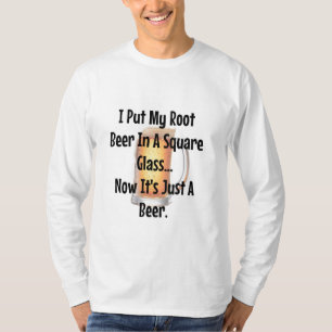 Camiseta Piada de Matemática da Taça Root Beer Square Engra